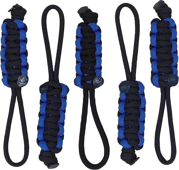 BubbasGarageTv - Large Heavy Duty Paracord Zipper Pulls (Royal Blue)