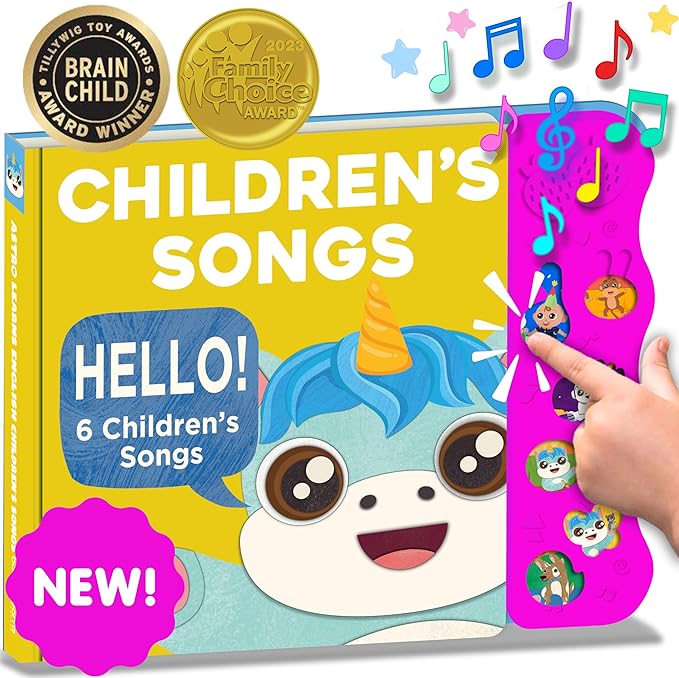 Astro Learns English Bundle Deals — Musical Toys & Interactive Sound Board Book for Toddlers 1-3, Singing & Learning Songs for Babies, Educational Talking Musical Toy, Sing Along Songs