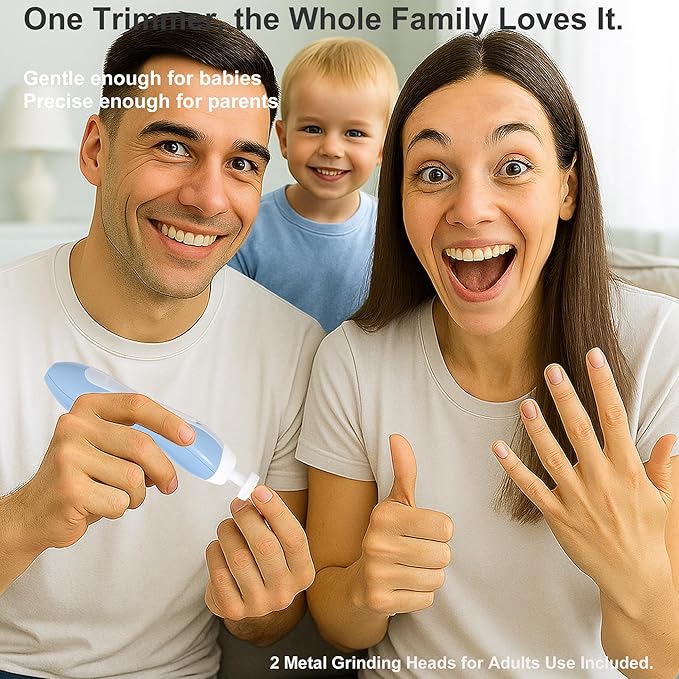 Fansidi Electric Baby Nail File Replacement Pads- Electric Baby Nail Trimmer Clipper Sandpaper Grinding Pads Include 4 Age-Specific Grinding Heads & 8 Soft Sandpapers Pads