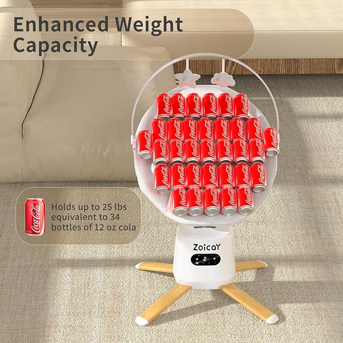 Zoicay Baby Swing with 9 Modes & 8 Speeds, Electric 3D-Motion Baby Swings for Infants, 360° Rotating Seat, APP & Remote Control, 6 Preset Lullabies, Portable Infant Swing for Indoor and Outdoor(White)