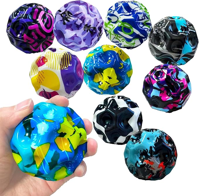 Tendry Extreme High Bouncing Ball Moon Shape for Kids of All Ages, Improve Hand-Eye Coordination, Easy to Grip and Catch by Athletes as a Sport Training Balls