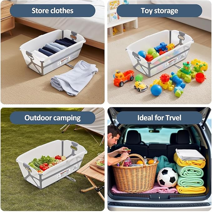Baby Inflatable Bathtub, Portable Infant Toddler Bathing Tub Non Slip Travel Bathtub Mini Lightweight, Foldable & Easy to Store - Best for Ages 0-6
