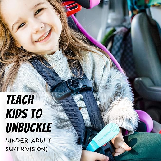 UnbuckleMe Car Seat Buckle Release Tool - Lime Green & Blue 2 Pack - Buy one for Each Car or Give One to a Friend