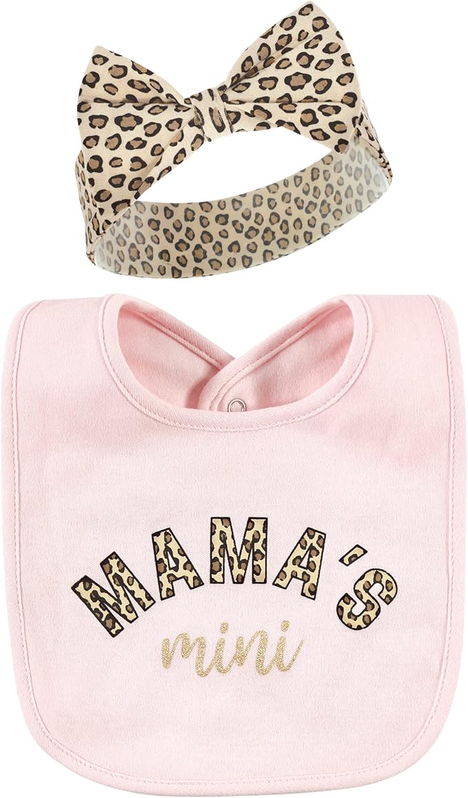 Hudson Baby Unisex Baby Cotton Bib and Headband Set