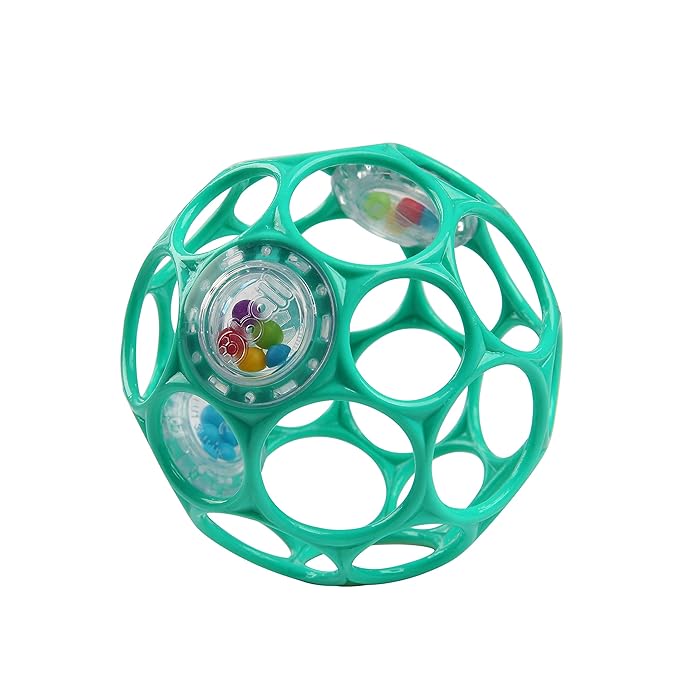 Bright Starts Oball Shaker Rattle Toy & Baby Ball Set, Ages Newborn and Up