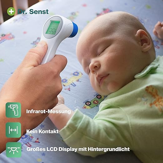 Infrared Forehead Thermometer DET-306 | Hygienic & Safe | 3 Colour Backlight