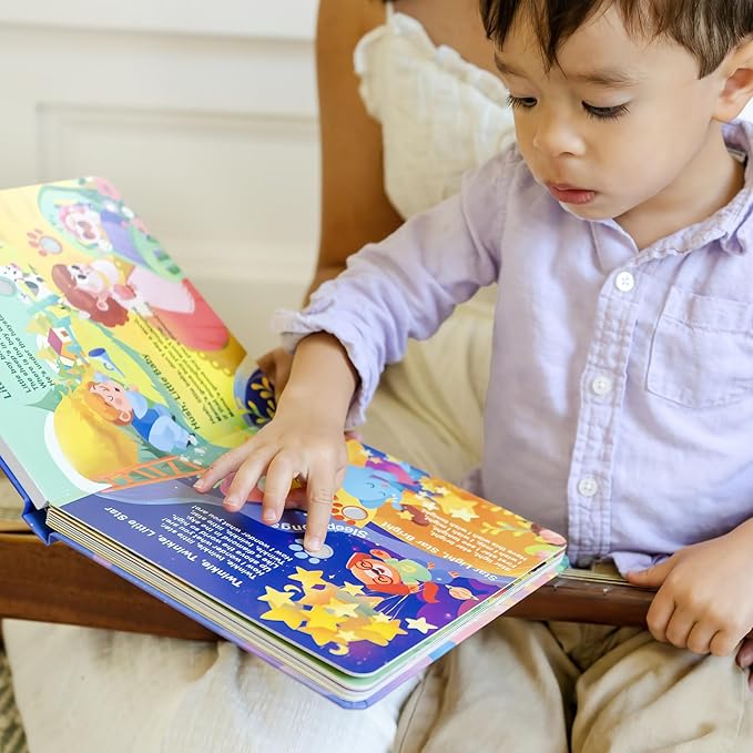 GO GO Jesus Loves Me Sound Book, 10 Christian Songs, USB-C Rechargeable, Musical Learning Toy for Toddlers 1-3