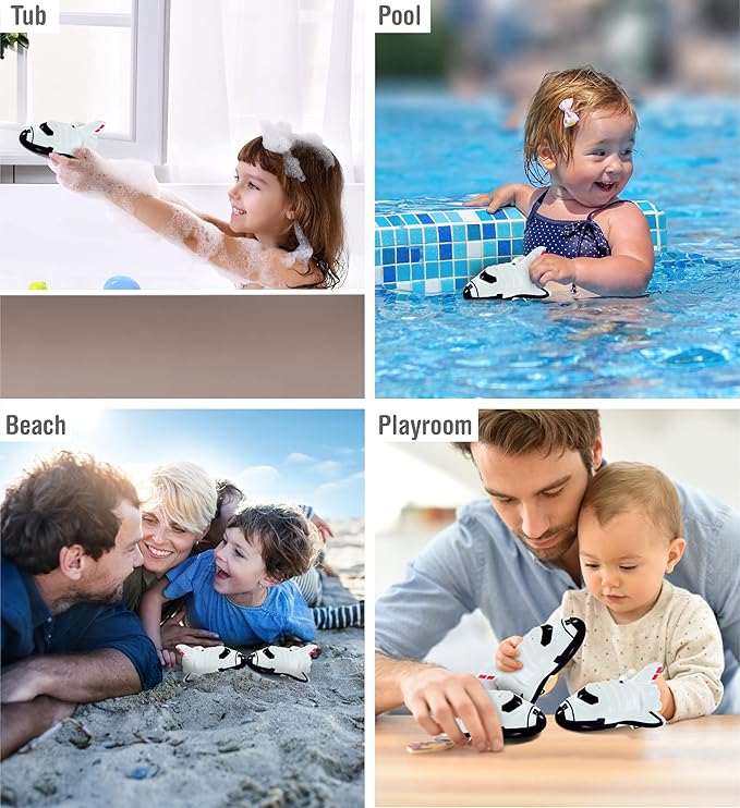 DolliBu Space Shuttle Model Bath Buddy Squirter Toy - Floating Rubber Space Themed Bath Toy for Pool or Bathtub, Cute Bathroom Toys for Toddlers, Babies, and Kids - 3 Inches