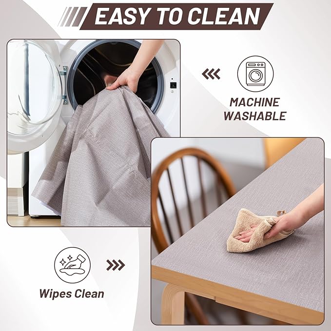 Drydiet 55x55 Inch Extra Large Craft & Painting Floor Mat - Waterproof Non-Slip PVC Art Rug, Floor Protector for Easel Painting Pottery Messy Projects, Washable Roll-up Spill Mat(Light Brown, Plain)