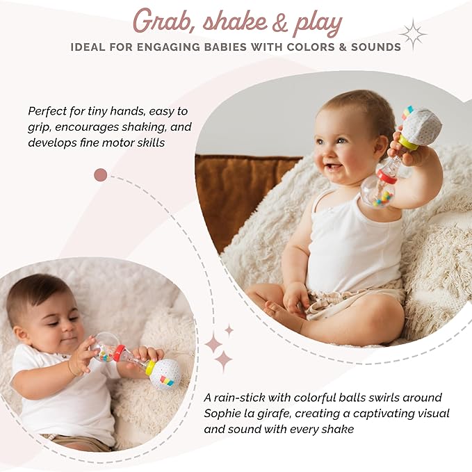 Sophie la girafe Soft Maracas Rattle | Fun & Easy to Grasp | Colorful and Entertaining
