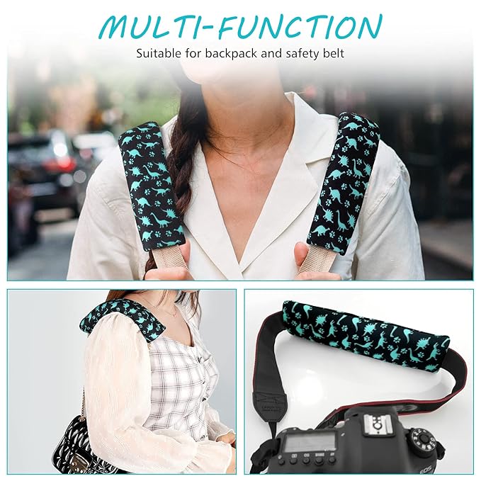 Accmor Car Seat Straps Shoulder Pads for Baby Kids,Soft Seat Belt Covers for Children, Car Seat Strap Covers for Girls Boys
