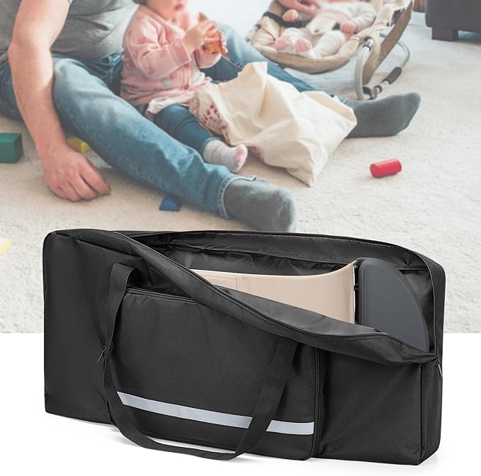 GRAOSO Baby Bouncer Transport Bag, Bouncer Carrier Compatible with Baby Bjorn Bouncer Balance Soft and Bouncer Bliss, Double Zipped Travel bag with shoulder Pad, Black