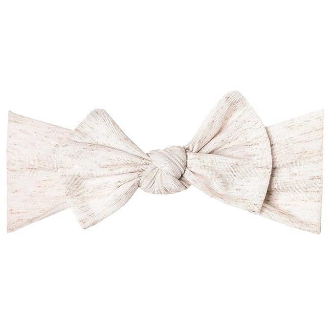 Copper Pearl Baby Bows: Stylish Headbands for Baby Girls, Premium Soft and Stretchy Baby Headbands, Perfect for Newborns, Trendy Designs - Oat