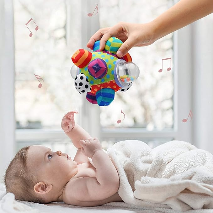 Developmental Bumpy Ball Toy, Newborn Baby Infant Toys 0-3 Months, Help Develop Motor Skills and Brain Nerves, Sensory Baby Toys 3-6 4 5 6 7 8 9 10 11 12 Months 6.7"