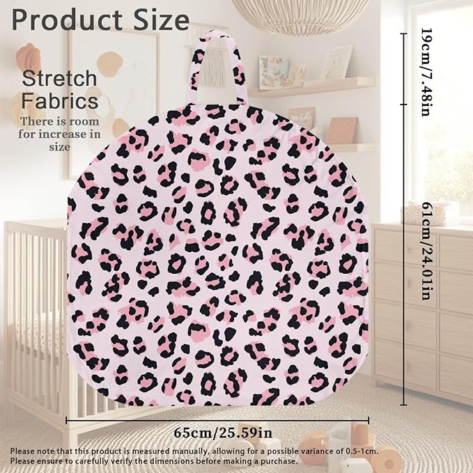 Pink Leopard Newborn Lounger Pillow Cover Removable Soft Comfortable Slipcover for Infant Lounger Pillow Cover Easy to Use and Dustptoof
