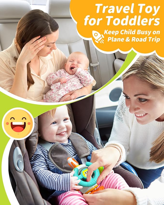 Kidific Montessori Sensory Toys for Toddlers, Activity Busy Cube for 18 Months 2 3 Year Old Boy Girl, Travel Plane Cars Learning Educational Toys for Baby Toddler Birthday Gifts