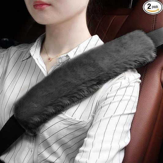 GAMPRO Car Seat Belt Pad Cover, 2-Pack Soft Car Safety Seat Belt Strap Shoulder Pad for Adults and Children, Suitable for Car Seat Belt, Backpack, Shoulder Bag