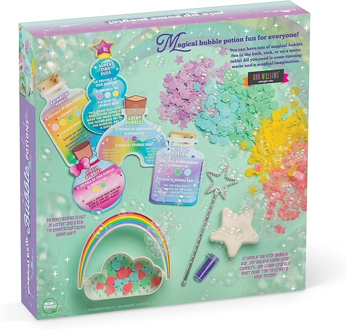 Craft-Tastic Bubble Bath Magic Potion Kit Bath Time Toys, Arts and Crafts for Kids, Non-Toxic, Ages 4+ With Help