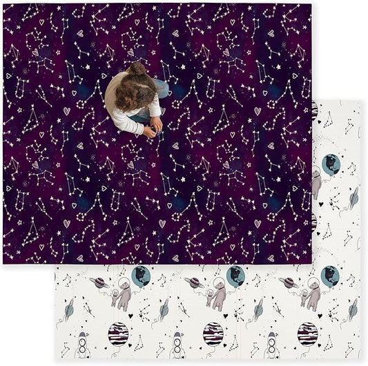 JumpOff Jo Foldable Foam Play Mat – Large Waterproof Baby & Toddler Activity Floor Mat, Double-Sided 70 x 59 Inch Play Surface