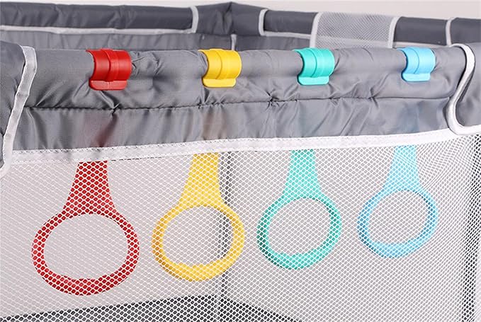 4 Pcs 4 Color Walk Assistant Plastic Crib Pull Rings for Pull Up Rings Cot Hanging Rings for Infant Toddler Practice Tool (4, 7.5 inch)