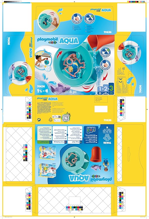 Playmobil 1.2.3 Aqua Water Wheel with Baby Shark