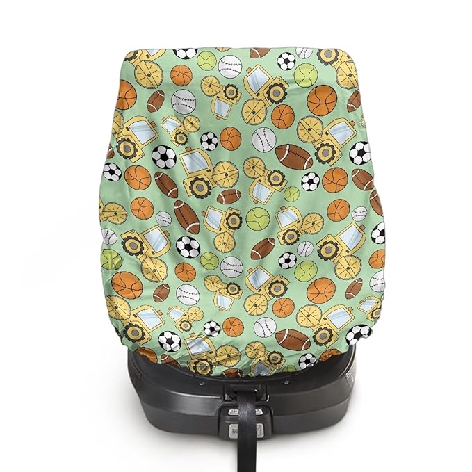 XYZCANDO Football Car Seat Sun Cover for Baby Fashion Car Seat Covers for Babies Boy Breathable Car Seat Sun Protection Portable Baby Car Seat Sun Shade Cover for Summer Gift for Birthday