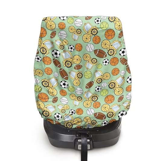 XYZCANDO Football Car Seat Sun Cover for Baby Fashion Car Seat Covers for Babies Boy Breathable Car Seat Sun Protection Portable Baby Car Seat Sun Shade Cover for Summer Gift for Birthday