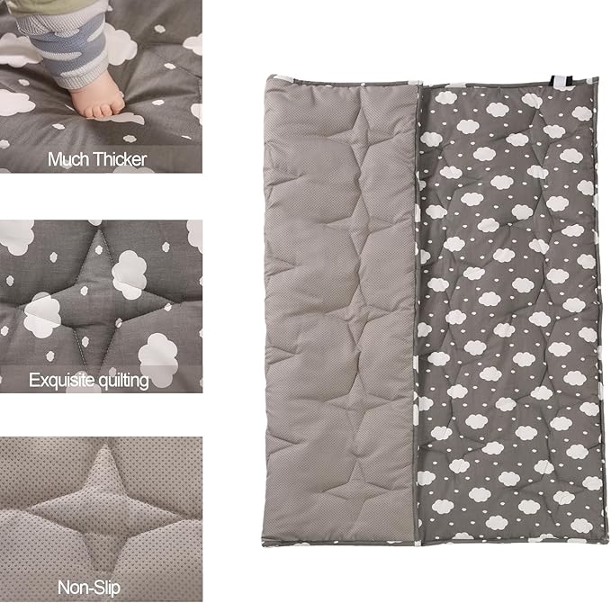 NapCure Non-Slip Baby Crawling Playmat 50”×50”