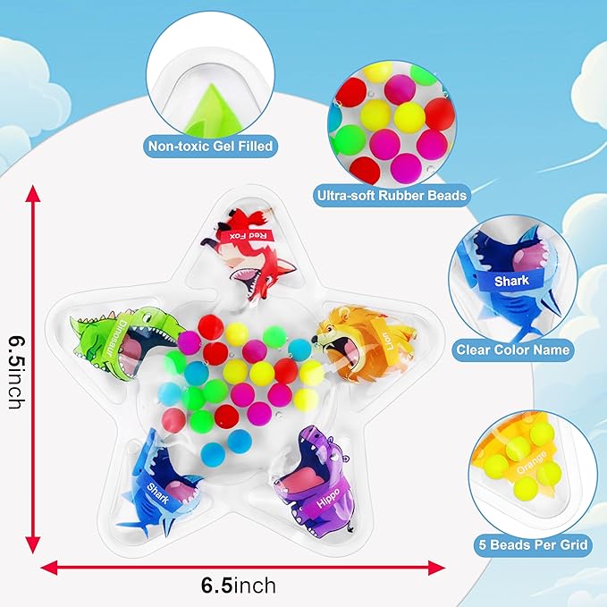 2PCS Color Sorting Sensory Toys for Toddlers, Color Matching Fidget Toys for Calming, Preschool Learning Montessori Toy Travel Fine Motor Skills Game for Kids Boys Girls Ages 3-5