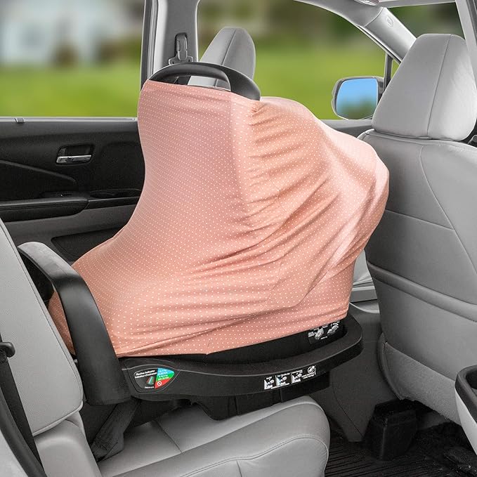 WeeSprout Car Seat Covers for Babies - Carseat Canopy Easily Slips On & Off, Fits All Baby Car Seats, Easy to View Child, 9-in-1 Additional Uses, Ultra-Soft & Breathable Fabric