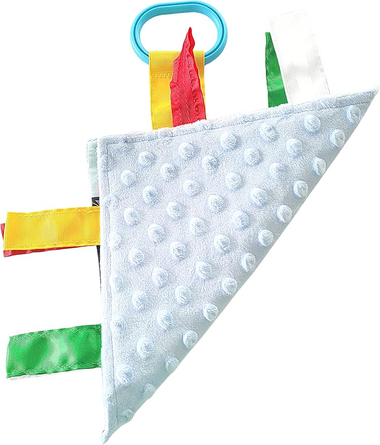 Baby Jack & Co 8x8” Learning Lovey Dallas Texas Tag Toys for Babies - Baby Crinkle Toys - Soft & Safe - Learn USA Cities and Shapes - Ideal Baby Toy & Gift BPA Free w/Stroller Clip
