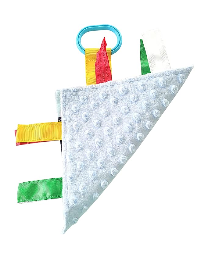 Baby Jack & Co 8x8” Learning Lovey San Diego California Tag Toys for Babies - Baby Crinkle Toys - Soft & Safe - Learn USA Cities and Shapes - Ideal Baby Toy & Gift BPA Free w/Stroller Clip