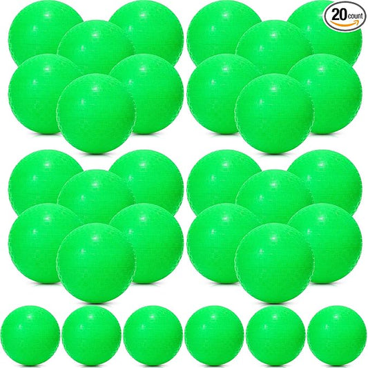 Macarrie 20 Pcs Playground Balls 6 Inches Dodgeball Kick Balls for Kids Adults Colorful Inflatable Balls Handballs Soccer Basketball Handball Games Camps Schools Outdoors