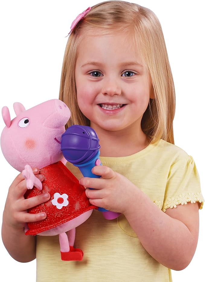 Peppa Pig, Sing With Me Peppa, Interactive Plush, Musical Plush Toy with Microphone, Toys, Preschool Gift