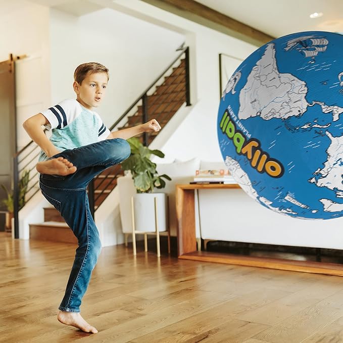 Ollyball Planet Earth Ultimate Indoor Play Ball, Colorful Ball, Suitable for Indoor and Outdoor Use Educational Toy