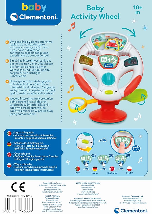 Clementoni Baby Clementoni Activity Steering Wheel