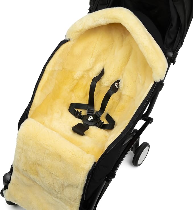 WERNER CHRIST Baby Sheepskin footmuff LADIS - for Small Travel Buggies (Children from 6 to 36 Months), Made of Medical Lambskin
