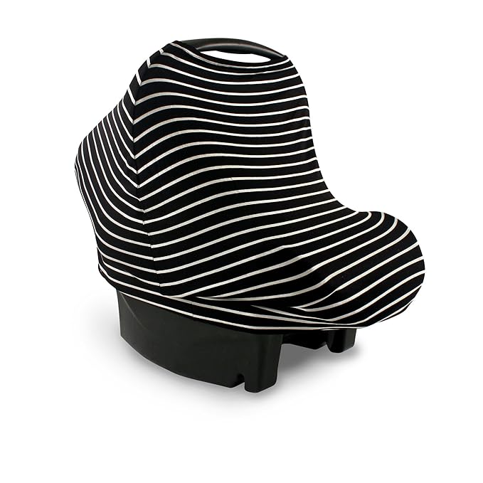 Yoga Sprout Multi Use Car Seat Canopy, Black Stripes