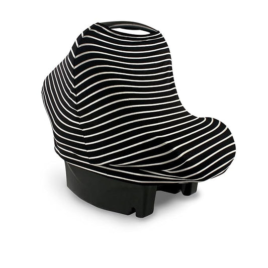 Yoga Sprout Multi Use Car Seat Canopy, Black Stripes