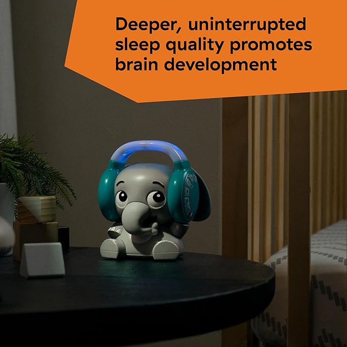Baby Einstein Earl The Elephant Bluetooth Soother Sound Machine for Sleep, Stream Music and Color-Changing Night Light, Infant to Toddler