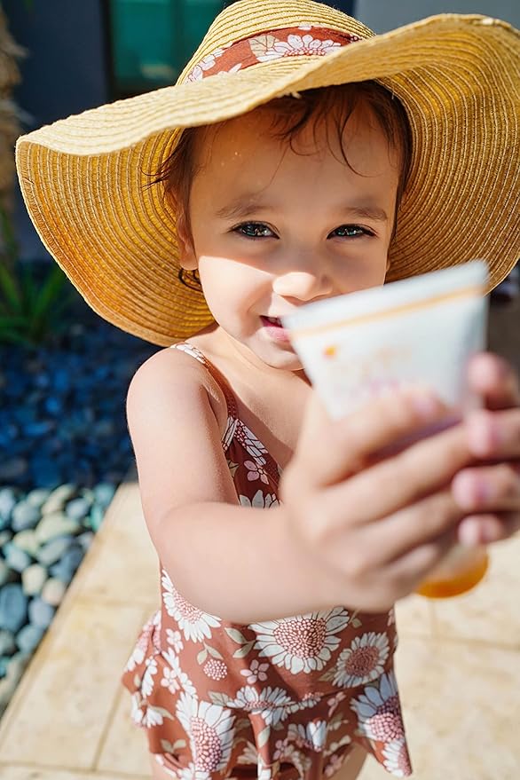 Earth Baby Broad Spectrum SPF 30+ Sunscreen, Reef Safe, Water-Resistant, UVA/UVB Protection, Hypoallergenic for Sensitive Skin, Natural and Organic, For Babies Toddlers and Kids, , 1.7 Fl Oz