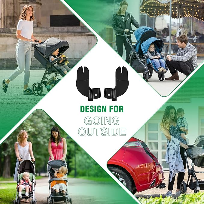 Car Seat Adapter for Stroller Compatible with Baby Jogger (City Go/City Select) & Graco Car Seats City Select Stroller Accessories Car Seat Adapter for Stroller Nylon, Black