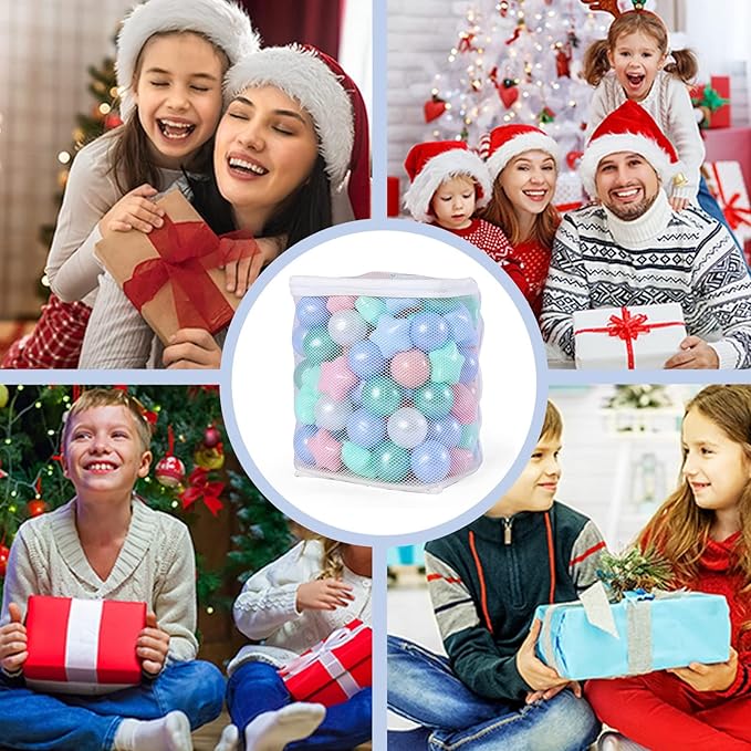 GOGOSO 100 Non-Toxic Play Balls for Kids - Soft, Crush-Proof, and BPA-Free Pit Balls in Fun Colors for Indoor/Outdoor Playtime