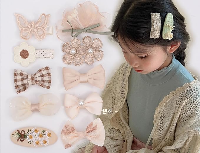 10 PCS Baby Girls Hair Clips Set Hair Barrettes Accessory for Babies Infant Toddlers Kids Baby Hair Clips