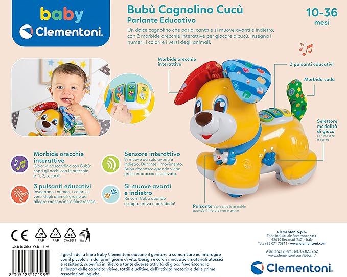 CLEMENTONI Coucou Bubu'Cagnolino TV - Jeux de la petite enfance