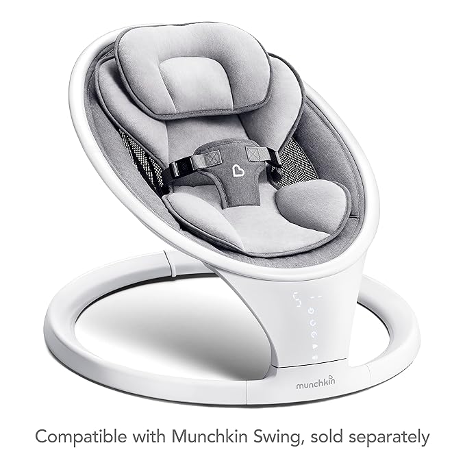 Munchkin Baby Swing Seat Cover, Premium Ultra-Soft Faux Fur, White