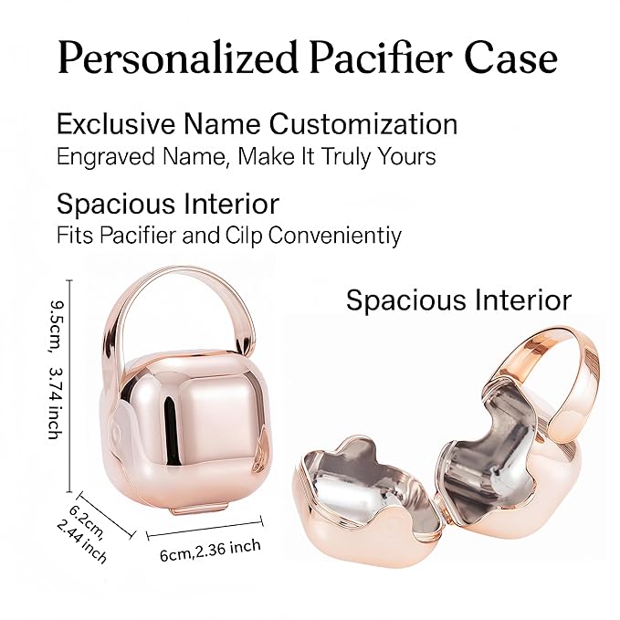 Personalized Bling Pacifier Box and Pacifier Set Unique Gift to New Bron Baby Baby Shower Gift