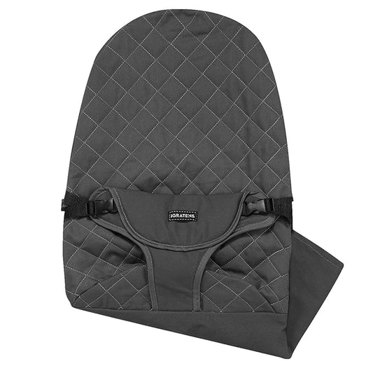 iGRATENS Fabric Seat for Bouncer - Baby Bjorn Bouncer Cover Compatible with Balance Soft & Bliss Model, 100% Cotton, Skin -Friendly, Machine Washable, Black