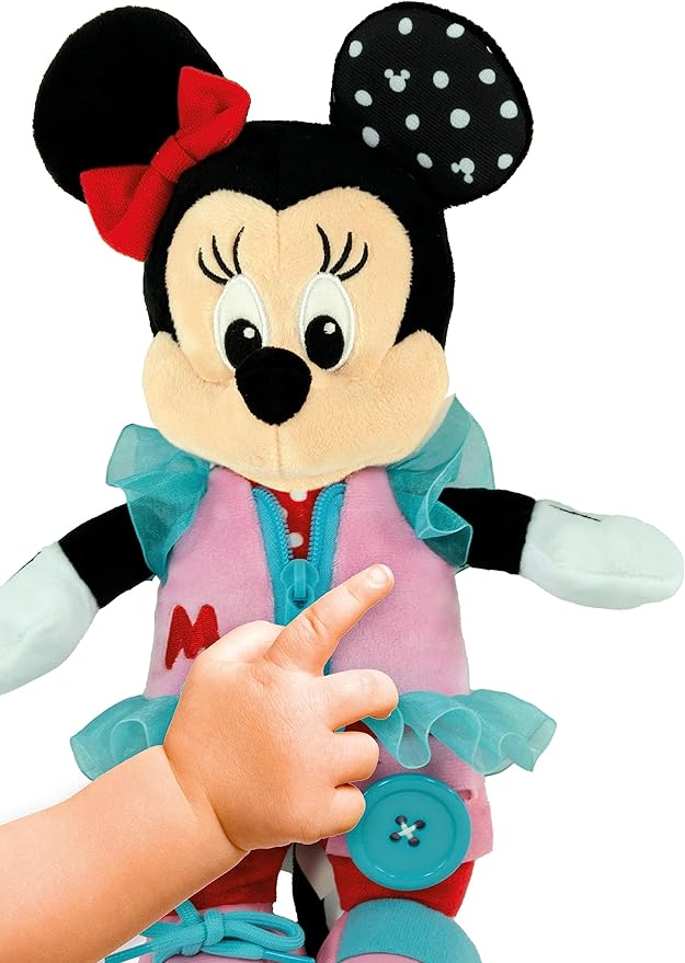 Clementoni Disney Baby Minnie Dress Up Infant to Develop Fine Motor Skills and Manual Skills, Montessori Game 1 Year, Baby Toy 18 Months, Multicolor (17860)