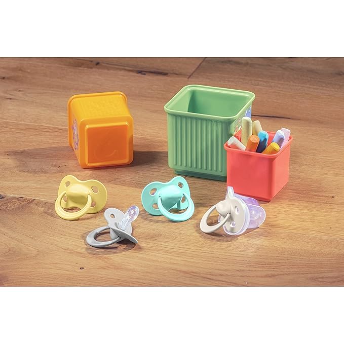 Medela Baby Pacifier | 6-18 Months | BPA-Free | Lightweight & Orthodontic | 2-Pack | Pastel Sunflower and Neutral